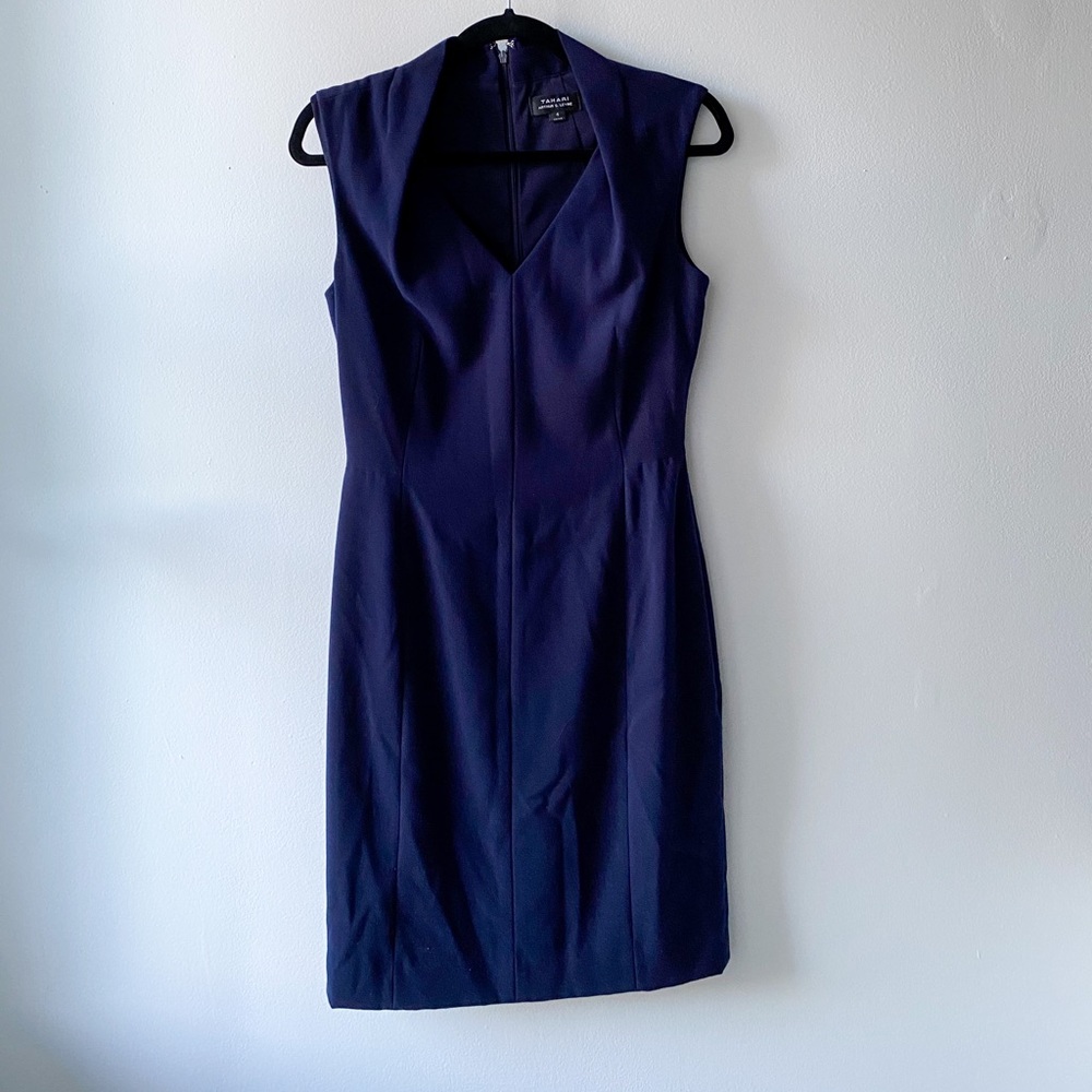 Tahari Navy Cocktail Dress